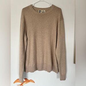 Vintage GAP Gender Neutral Tan Crewneck Cotton/Cashmere Sweater.